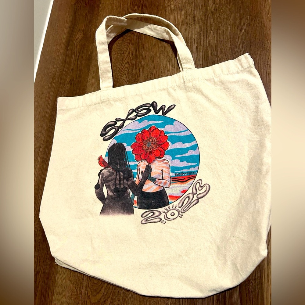 Rare SXSW 2023 Canvas Tote Bag Reusable Showtime South by Southwest Texas 14x17